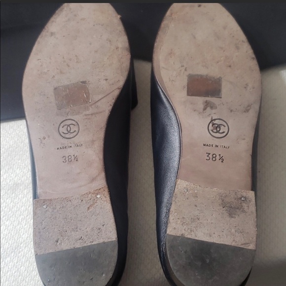 SOLD:  Chanel CC Cap Toe Ballet Flats - Picture 7 of 13